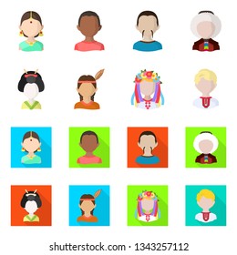 Isolated object of imitator and resident symbol. Collection of imitator and culture vector icon for stock.