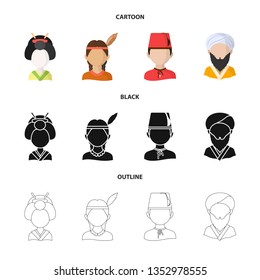 Isolated object of imitator and resident symbol. Collection of imitator and culture stock vector illustration.