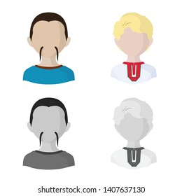 Isolated object of imitator and resident symbol. Collection of imitator and culture stock vector illustration.
