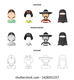 Isolated object of imitator and resident symbol. Set of imitator and culture vector icon for stock.
