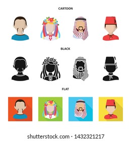 Isolated object of imitator and resident symbol. Set of imitator and culture stock vector illustration.