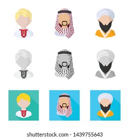 Isolated object of imitator and resident symbol. Set of imitator and culture vector icon for stock.