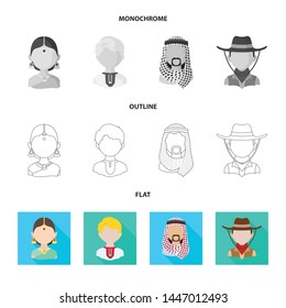Isolated object of imitator and resident symbol. Collection of imitator and culture vector icon for stock.