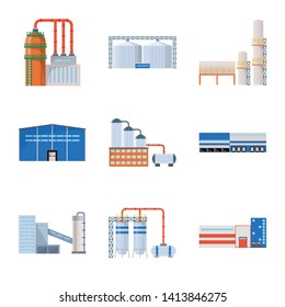 Isolated object of industry and building logo. Set of industry and construction stock symbol for web.
