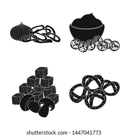 Isolated object of ingredient and organic symbol. Set of ingredient and product stock vector illustration.