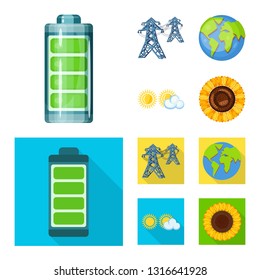 Isolated object of innovation and technology  icon. Collection of innovation and nature  stock symbol for web.