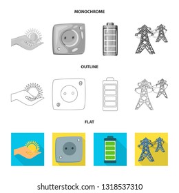 Isolated object of innovation and technology  icon. Collection of innovation and nature  stock symbol for web.