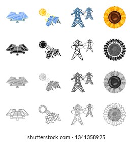 Isolated object of innovation and technology  icon. Collection of innovation and nature  stock symbol for web.