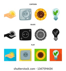Isolated object of innovation and technology  icon. Set of innovation and nature  vector icon for stock.