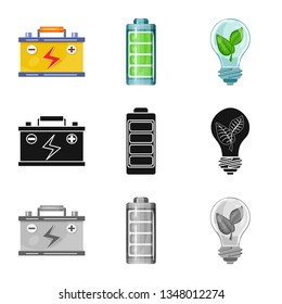Isolated object of innovation and technology  icon. Set of innovation and nature  vector icon for stock.