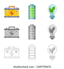 Isolated object of innovation and technology  icon. Set of innovation and nature  vector icon for stock.