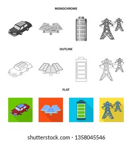 Isolated object of innovation and technology  icon. Set of innovation and nature  vector icon for stock.