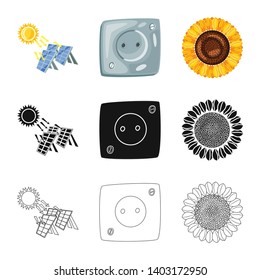 Isolated object of innovation and technology  icon. Collection of innovation and nature  vector icon for stock.