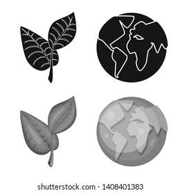 Isolated object of innovation and technology  icon. Set of innovation and nature  vector icon for stock.