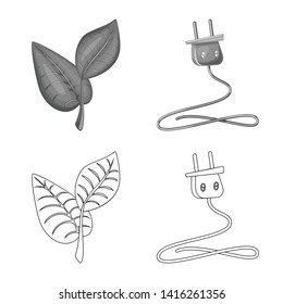 Isolated object of innovation and technology  icon. Set of innovation and nature  stock vector illustration.
