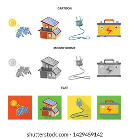 Isolated object of innovation and technology icon. Collection of innovation and nature stock vector illustration.