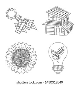 Isolated object of innovation and technology icon. Collection of innovation and nature vector icon for stock.