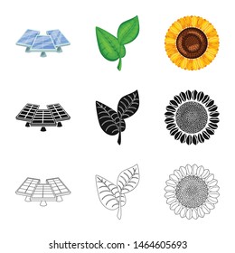 Isolated object of innovation and technology icon. Set of innovation and nature vector icon for stock.