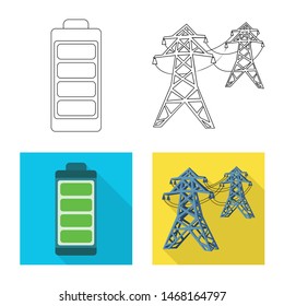 Isolated object of innovation and technology icon. Collection of innovation and nature vector icon for stock.