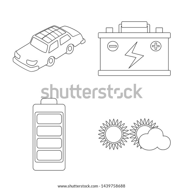 Isolated object of
innovation and technology icon. Collection of innovation and nature
vector icon for
stock.