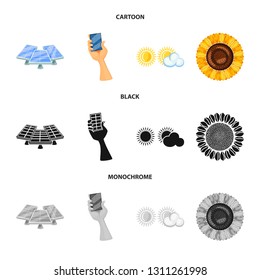 Isolated object of innovation and technology  logo. Set of innovation and nature  stock symbol for web.
