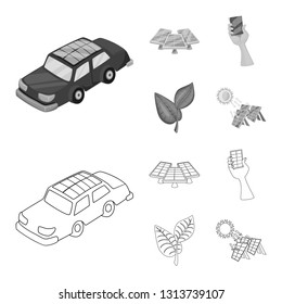 Isolated object of innovation and technology  logo. Set of innovation and nature  stock vector illustration.