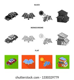 Isolated object of innovation and technology  logo. Collection of innovation and nature  vector icon for stock.