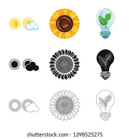 Isolated object of innovation and technology  logo. Set of innovation and nature  stock vector illustration.