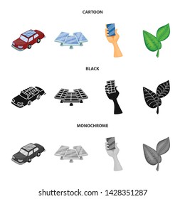 Isolated object of innovation and technology logo. Collection of innovation and nature stock vector illustration.