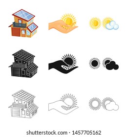 Isolated object of innovation and technology logo. Set of innovation and nature stock vector illustration.
