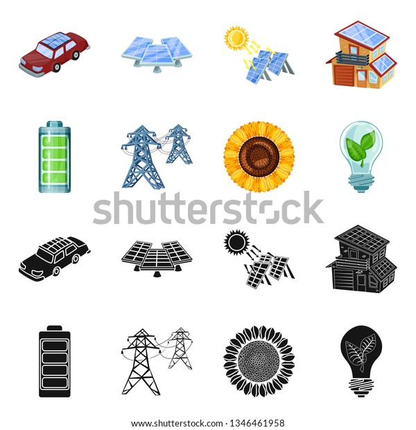 Isolated object of\
innovation and technology  logo. Set of innovation and nature \
vector icon for\
stock.