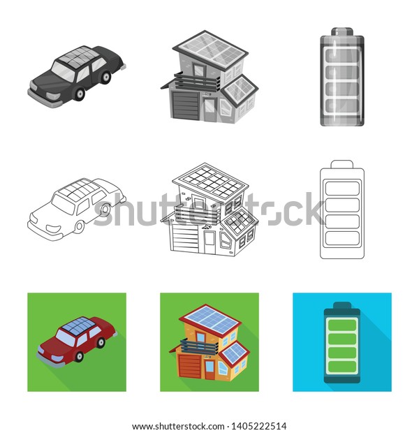Isolated object of\
innovation and technology  logo. Collection of innovation and\
nature  stock vector\
illustration.