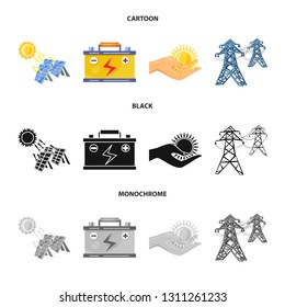 Isolated object of innovation and technology  sign. Set of innovation and nature  stock vector illustration.