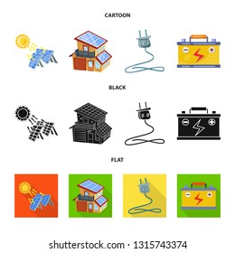 Isolated object of innovation and technology  sign. Set of innovation and nature  vector icon for stock.