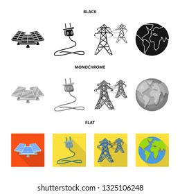 Isolated object of innovation and technology  sign. Collection of innovation and nature  vector icon for stock.