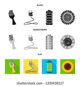 Isolated object of innovation and technology  sign. Collection of innovation and nature  stock vector illustration.