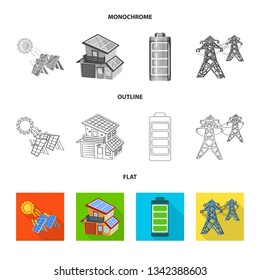 Isolated object of innovation and technology  sign. Set of innovation and nature  stock vector illustration.