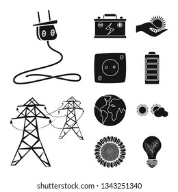 Isolated object of innovation and technology sign. Collection of innovation and nature  stock vector illustration.