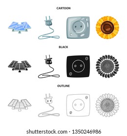 Isolated object of innovation and technology  sign. Set of innovation and nature  stock symbol for web.