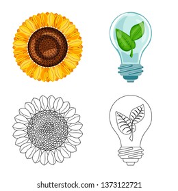 Isolated object of innovation and technology  sign. Collection of innovation and nature  stock symbol for web.