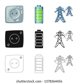 Isolated object of innovation and technology  sign. Collection of innovation and nature  stock vector illustration.