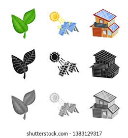 Isolated object of innovation and technology  sign. Collection of innovation and nature  stock symbol for web.