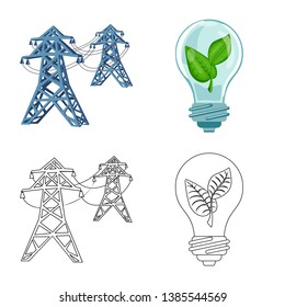 Isolated object of innovation and technology  sign. Collection of innovation and nature  stock vector illustration.