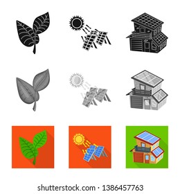 Isolated object of innovation and technology  sign. Collection of innovation and nature  stock symbol for web.