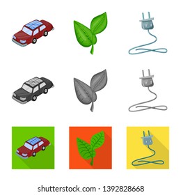 Isolated object of innovation and technology  sign. Set of innovation and nature  stock symbol for web.