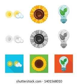 Isolated object of innovation and technology  sign. Set of innovation and nature  stock vector illustration.