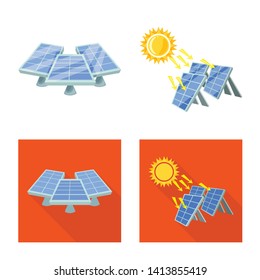 Isolated object of innovation and technology  sign. Collection of innovation and nature  stock symbol for web.