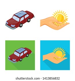 Isolated object of innovation and technology  sign. Set of innovation and nature  stock symbol for web.