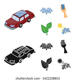 Isolated object of innovation and technology  sign. Collection of innovation and nature  stock symbol for web.