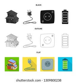 Isolated object of innovation and technology  symbol. Set of innovation and nature  stock symbol for web.